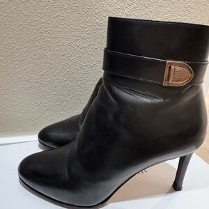 DIOR Black Leather Ankle Boots